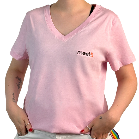 Damen T-Shirt mit V-Ausschnitt